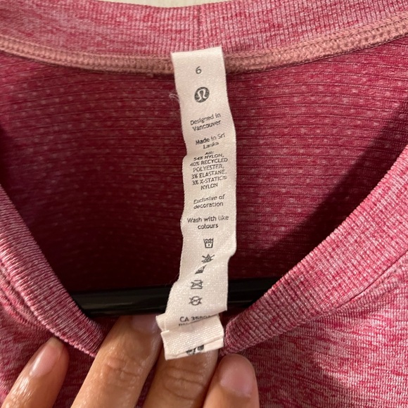 Lululemon relaxed swiftly long sleeve size 6 Heather red - Picture 2 of 3